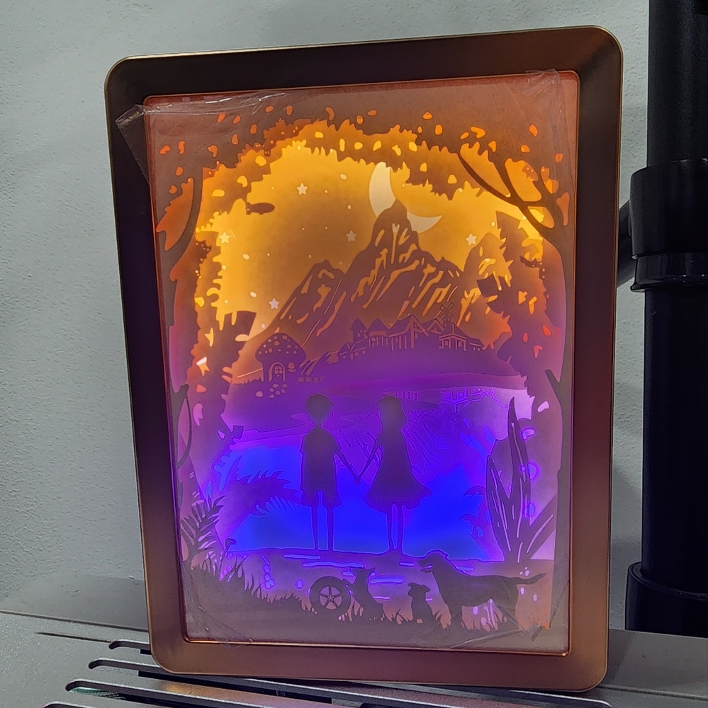 Womhope 3D Papercut Lightbox frame